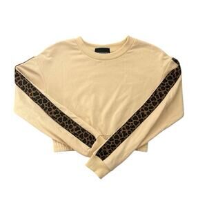 Kittenish Cream Leopard Sweatshirt XS